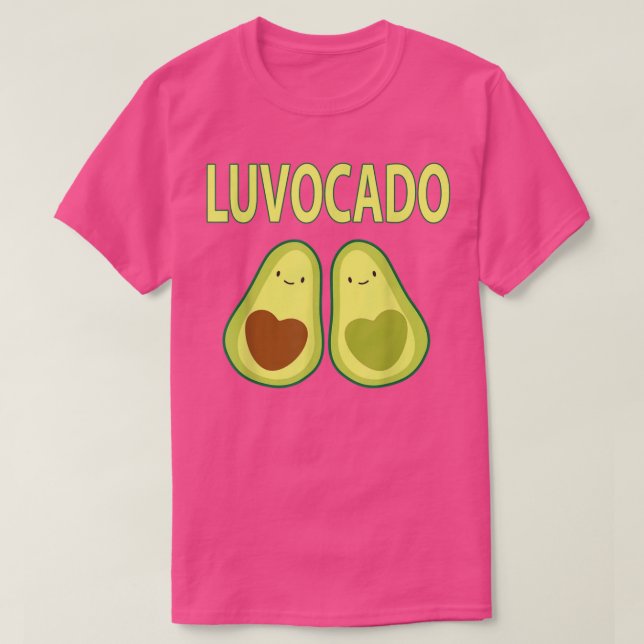 Luvocado Avocado Love Funny Couple Valentines Day  T-Shirt (Design Front)
