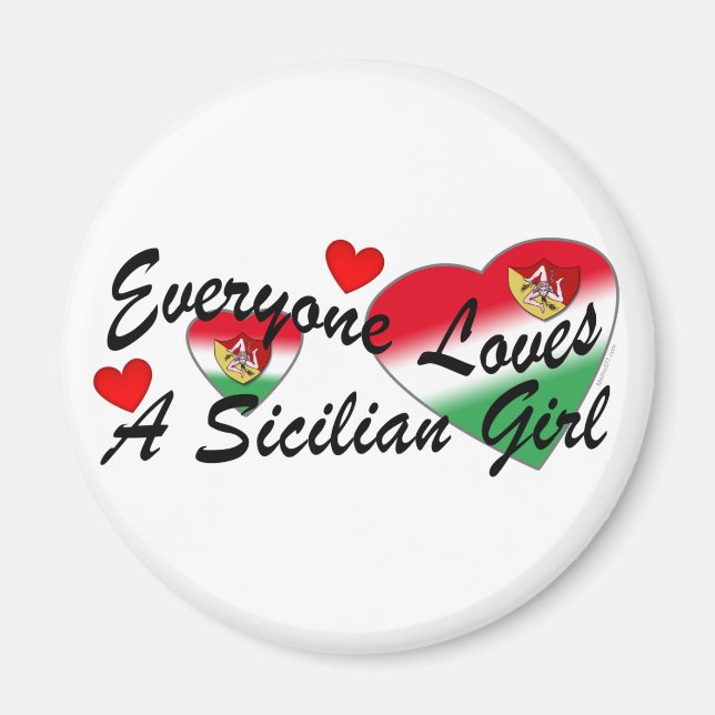 Luvs Sicilian Girl Magnet (Front)