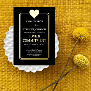 Lux Black Gold Heart Love & Commitment Ceremony