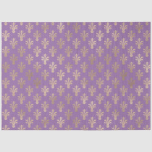 Lux Gold Fleur de Lis and Amethyst Tissue Paper