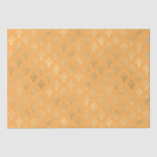 Lux Gold Fleur de Lis and Marigold Tissue Paper