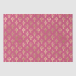 Lux Gold Fleur de Lis and Raspberry Sorbet Tissue Paper