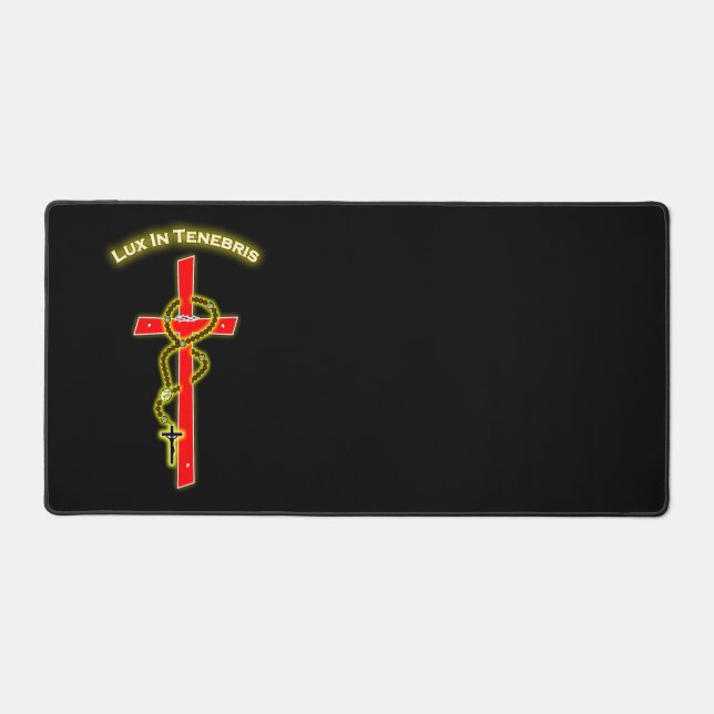 Lux in Tenebris - Rosary 01 Desk Mat (Front)