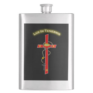 Lux in Tenebris - Rosary Cuz Corona 02 Hip Flask