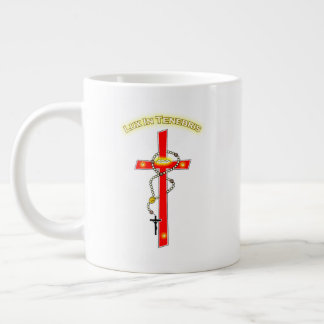 Lux in Tenebris - Rosary Cuz Corona 02 Large Coffee Mug
