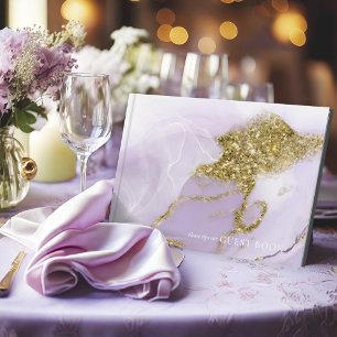 Lux Ink Lavender Abstract ID990 Guest Book