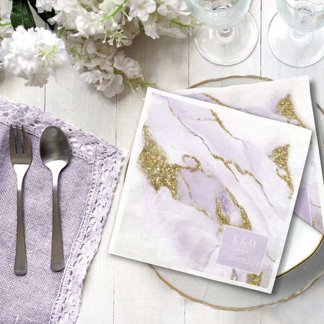 Lux Ink Lavender Abstract ID990 Napkin (Creator Uploaded)