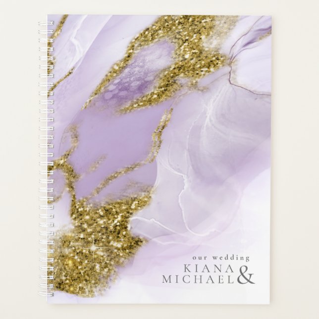 Lux Ink Lavender Abstract ID990 Planner (Front)