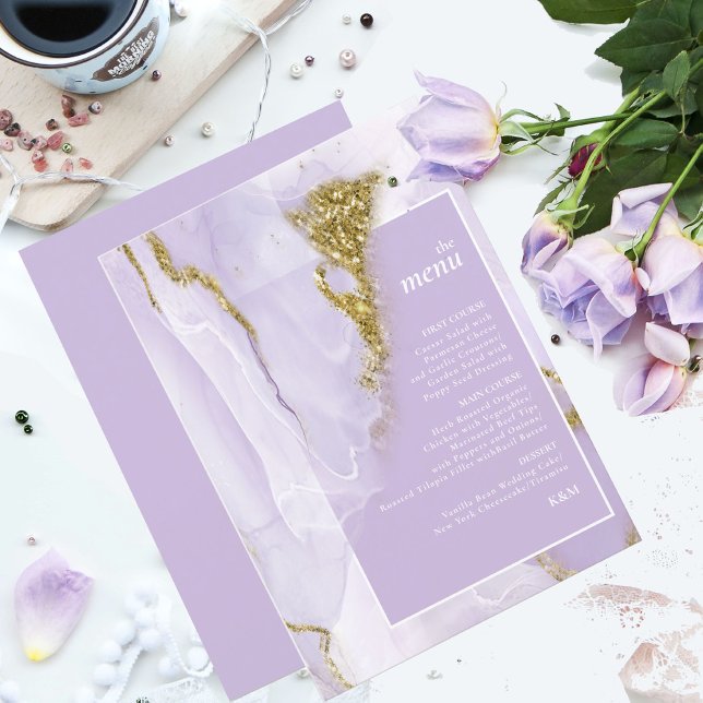 Lux Ink Lavender Abstract Menu ID990 (Creator Uploaded)