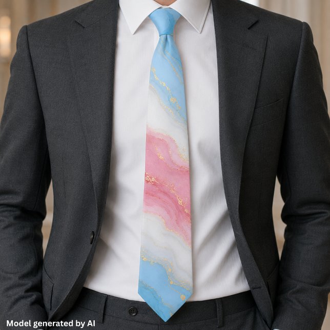 Lux Marble Trans Pride Colours Tie (Creator Uploaded)