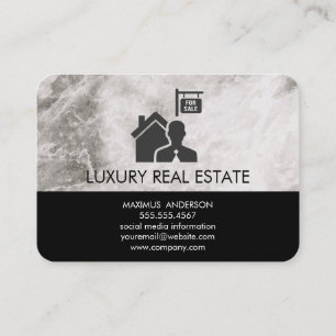Lux Real Estate For Sale Marble Business Card