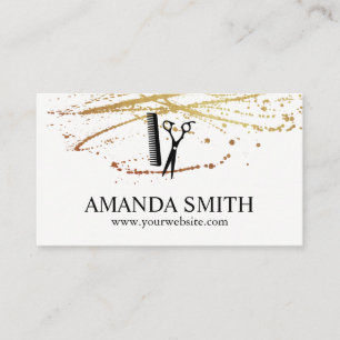 Lux Splatter Hairdresser Business Card