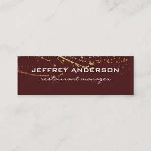 Lux Splatter Red White Mini Business Card