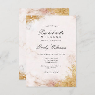 Luxe Bachelorette Weekend Itinerary Invitation