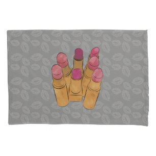 Luxe Beauty Lipstick Kiss Pillowcase