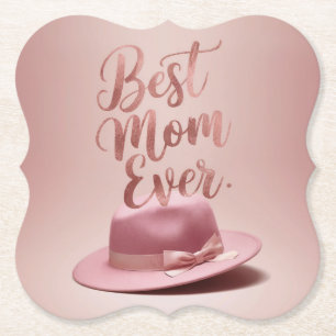 Luxe Best Mum Ever Rose Gold Coaster