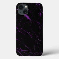 Luxe Black and Purple Marble