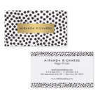 Luxe Black Confetti Dots II with Gold Bar