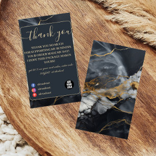 Luxe Black Gold Branding Thank You Card