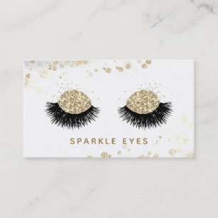*~* Luxe Black Gold Grey Eyes Lashes Glam Business Card