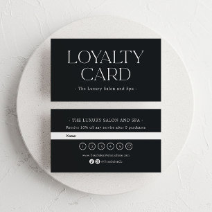 Luxe Black Upscale Customer Loyalty Card