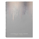 Luxe Blush Confetti Rain Pattern Grey