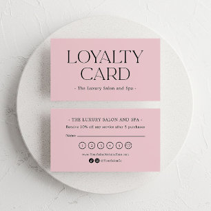 Luxe Blush Upscale Customer Loyalty Card