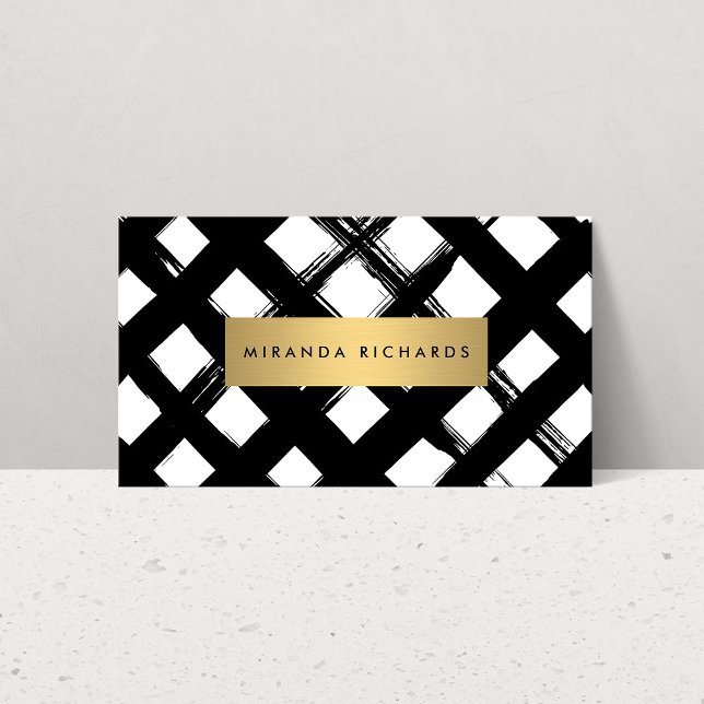 Luxe Bold Brushstrokes Business Card (Creator Uploaded)