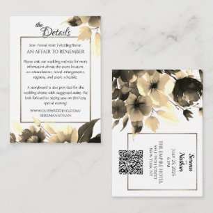 Luxe Bouquet Wedding Details Enclosure QR Code