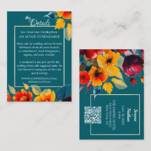 Luxe Bouquet Wedding Details Enclosure QR Code
