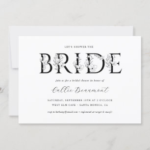 Luxe Bridal Shower Formal Party Invitation Card