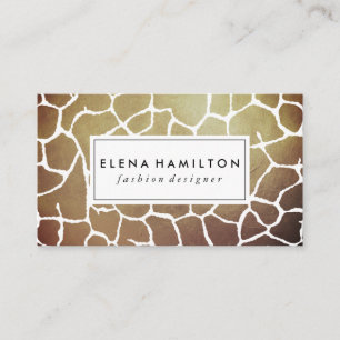 Luxe Brown Pattern Business Card