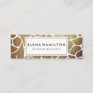 Luxe Brown Pattern Mini Business Card