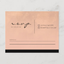 Luxe Burgundy and Blush RSVP Card