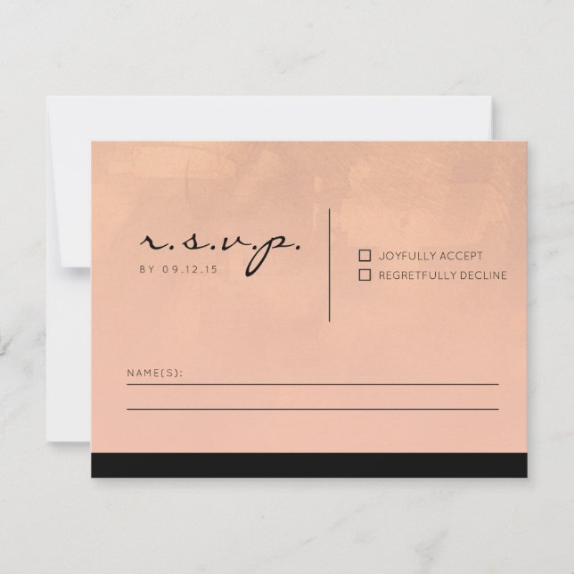 Luxe Burgundy and Blush RSVP Card (Front)
