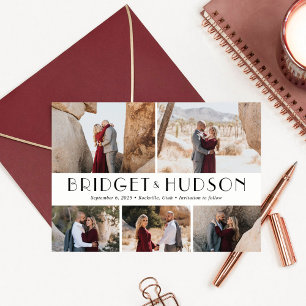 Luxe Collage Editable Colour Save The Date Card