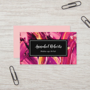 Luxe colorful Paint Swirl business card