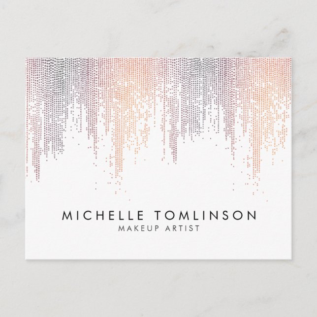 Luxe Colourful Confetti Rain Pattern Postcard (Front)