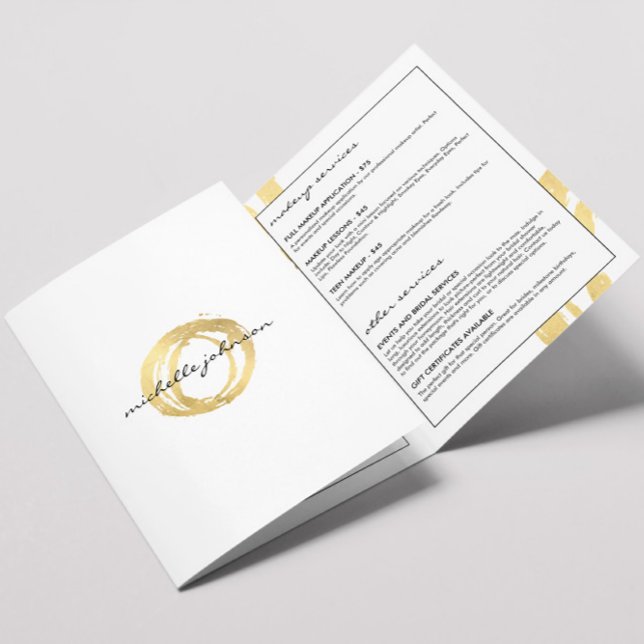 Luxe Faux Gold Painted Circle Logo Brochure (Creator Uploaded)