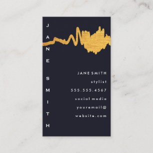 Luxe Faux Gold Texture Mark Business Card