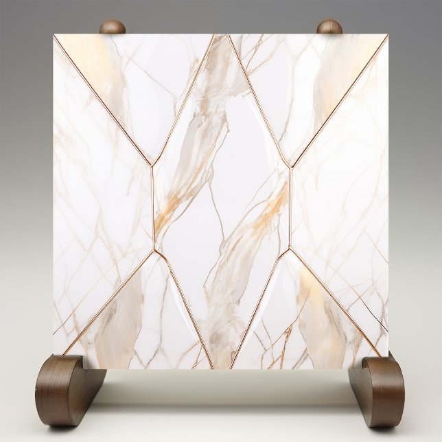 Luxe Faux Marble Gold Veins Glitter Tile (Creator Uploaded)