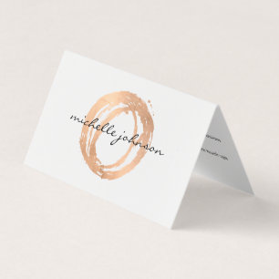 Luxe Faux Rose Gold Painted Circle Aftercare Card