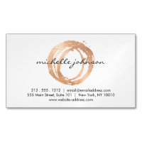 Luxe Faux Rose Gold Painted Circle Designer