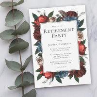 Luxe Floral Elegant Retirement Party for Her