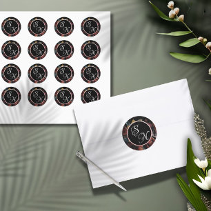 Luxe Floral Monogram Initials Sticker
