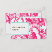 Luxe Floral Pink Business Card (Front/Back)