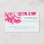 Luxe Floral Pink Business Card (Back)