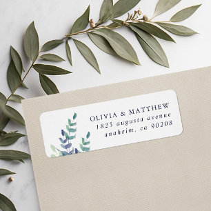 Luxe Floral Wedding Return Address