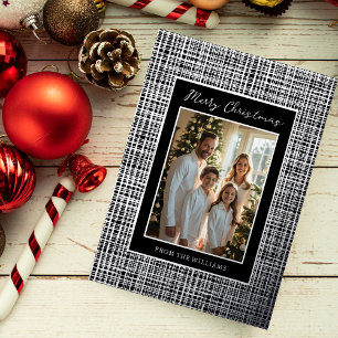 Luxe Foil Christmas Card Template Customise Black 
