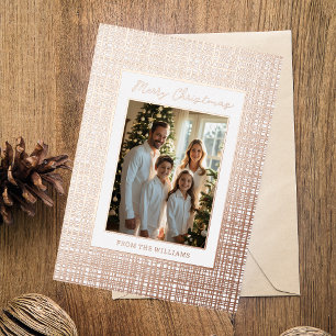 Luxe Foil Christmas Card Template Customize Blush